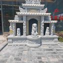 江苏芝麻白中国黑石材套墓 花岗岩墓碑
