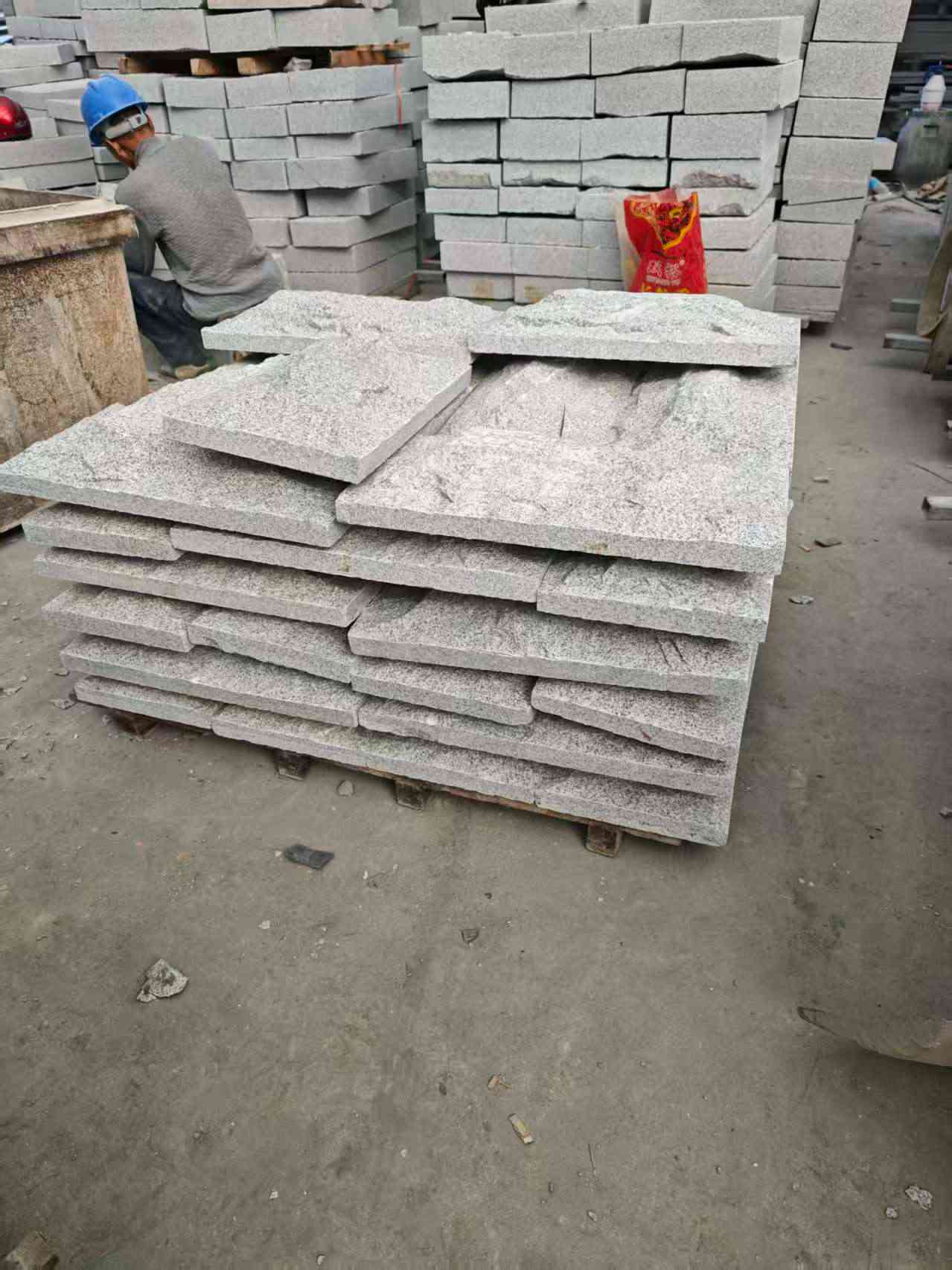 江苏芝麻白蘑菇石，自然面